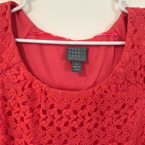 Rabbit Rabbit Rabbit Coral Crochet Dress - Picture 3 of 4